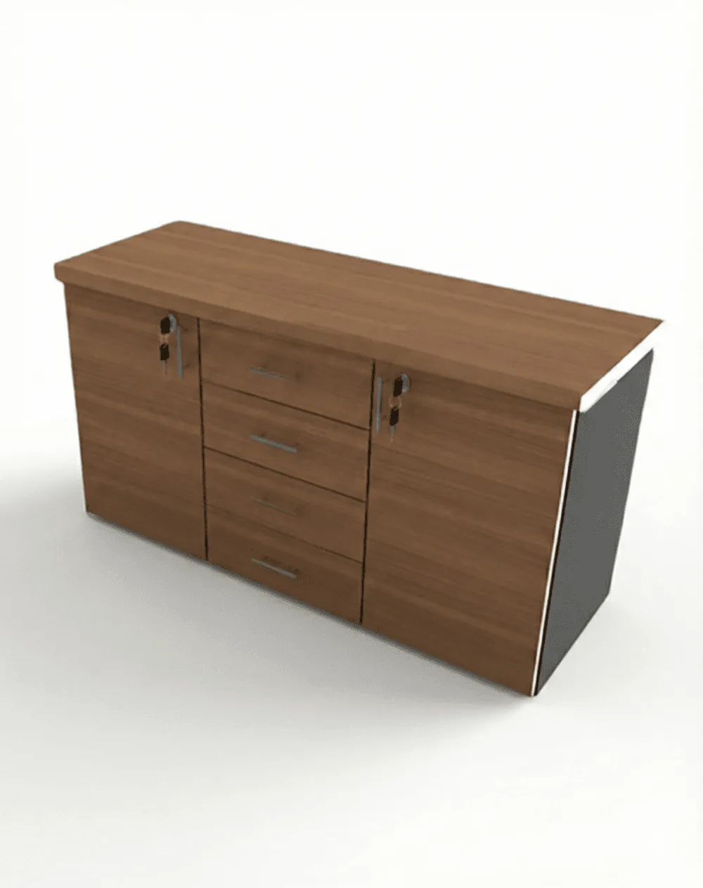 Armário credenza | 2 portas | 4 gavetas